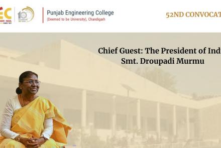 Embedded thumbnail for The President of India,Droupadi Murmu Chief Guest at Punjab Engineering College (PEC) in Chandigarh during convocation on 9th October, 2022