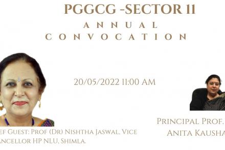 Embedded thumbnail for PGGCG Sec 11 - Convocation 20/05/2022 - Chief Guest Prof. (Dr) Nishtha Jaswal , VC, NLU, Shimla